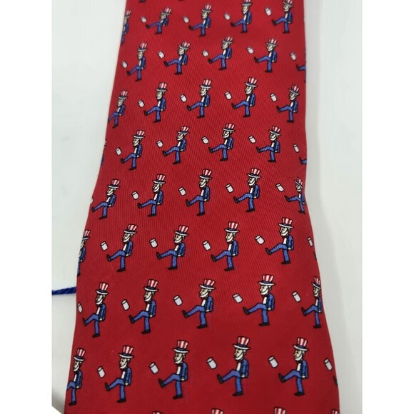 NWT VINEYARD VINES CUSTOM COLLECTION UNCLE SAM RED SILK NECKTIE MENSWEAR TIE - Picture 5 of 12